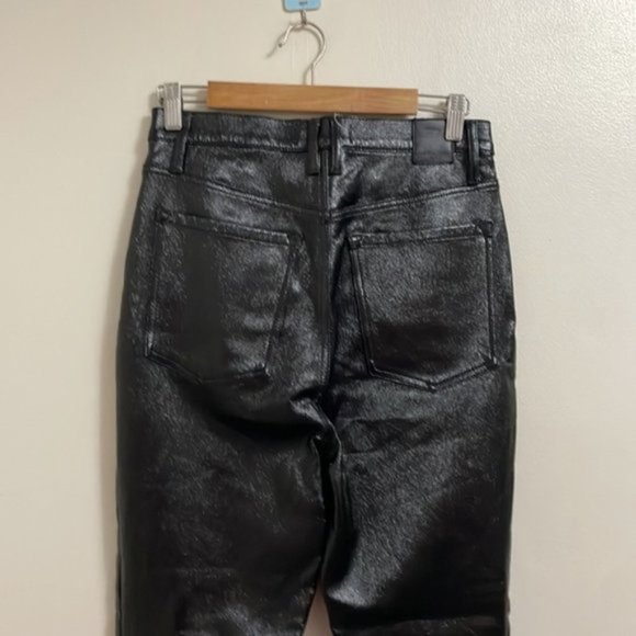 Free People Black Shiny Pants - Picture 9 of 10